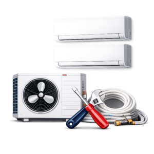 Montaj standard aer conditionat DUBLU SPLIT Montaj standard aer conditionat DUBLU SPLIT